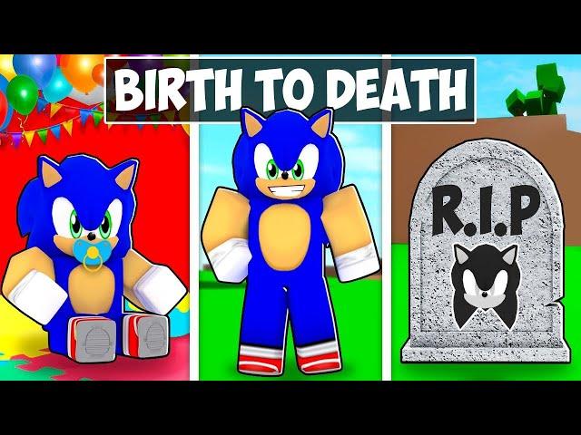 LA VIE DE SONIC TAPES DE LA NAISSANCE À LA MORT SUR ROBLOX BROOKHAVEN ! Shin Sonic Evolution !