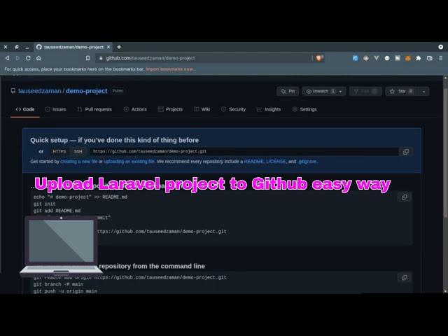 Upload Laravel Project to GitHub, easy way  #laravel #github