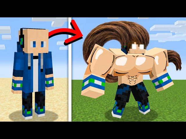 Minecraft But Your Hair = Your Strength