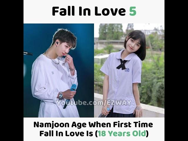 BTS Members Age First Time Fall In Love With Girls! 