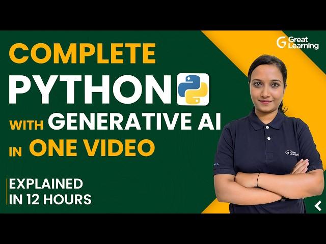 Python Tutorial with Gen AI for 2024 | Python for Beginners | Python full course