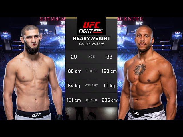 Khamzat Chimaev vs Ciryl Gane Full Fight - UFC 5 Fight Night