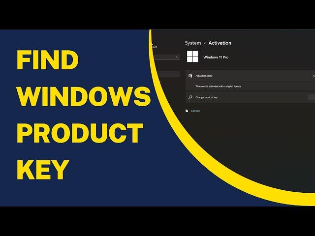 Find Windows Product Key