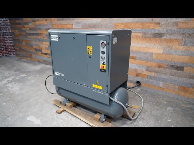 Atlas Copco GX11FF 15 hp Rotary Screw Air Compressor w/Dryer