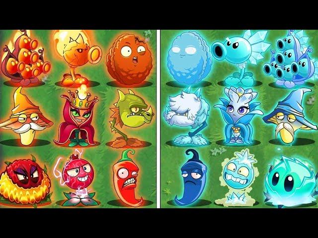 All Plants Team BLUE vs RED Plants - Who Will Win? - Pvz 2 Team Plant vs Team Plant