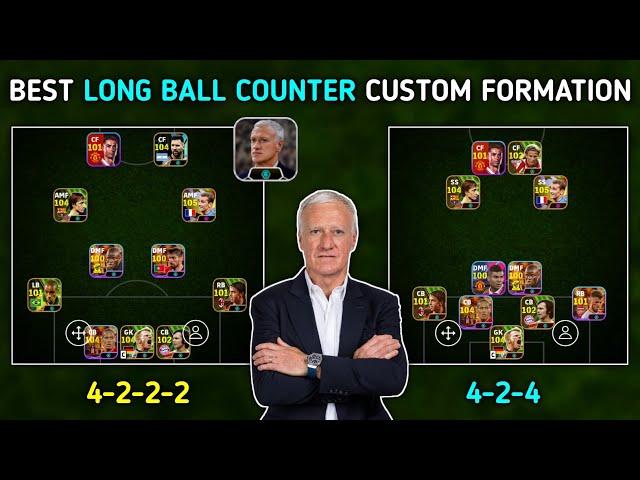 Top 5 Best Long Ball Counter Custom Formations In eFootball 2024 || Best Custom Formation For LBC