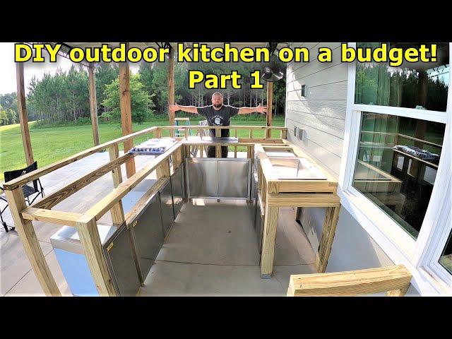 DIY outdoor kitchen build! Part 1, framing and layout. #Vevor #614