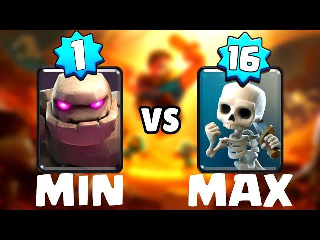 LVL 1 GOLEM VS LVL 16 SKELETONS