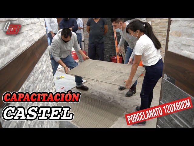 Cómo instalar PORCELANATO de 120x60cm || Capacitación Castel con ganadores || Los Bestauradores