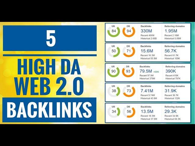 5 High DA Web 2 0 Backlinks || SEO Tutorial || Hashtag Backlinks