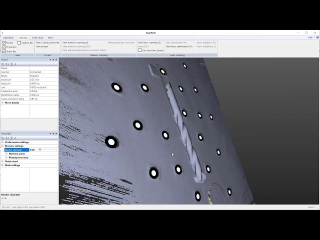 3D scanning at 0.25 mm resolution with Scanform 3D scanner