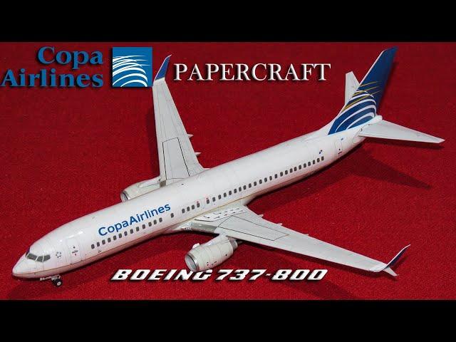 Copa Airlines Boeing 737-800 PAPERCRAFT- PAPER MODEL