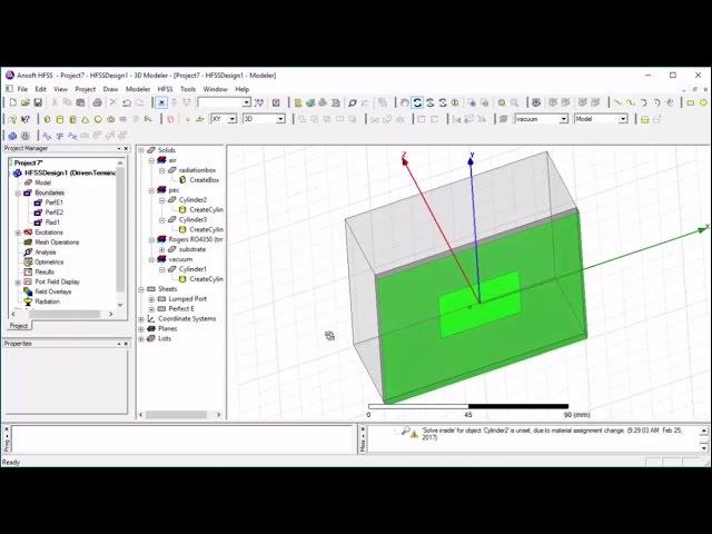 HFSS Tutorial 1- Microstrip Patch Antenna with coaxial feeding