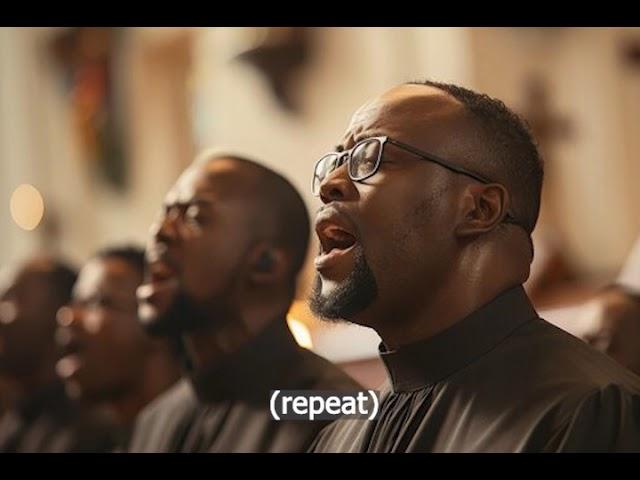 "Holy God we praise Your Name" - men's choir sings in joyful worship