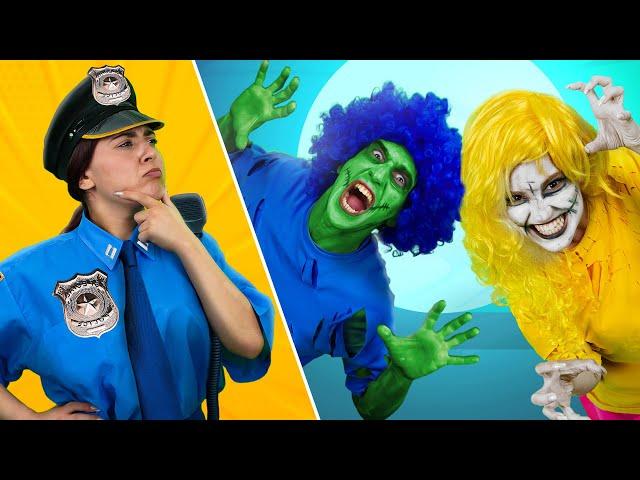 Policegirl and Zombie | Best Zaza Boom Kids Song | 10 MIN