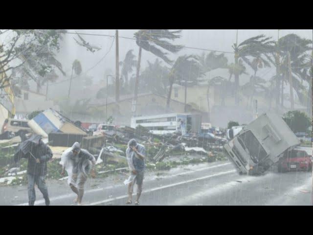 Mass evacuation in Vietnam! Super typhoon yagi with 203 km/h winds destroys buildings and homes