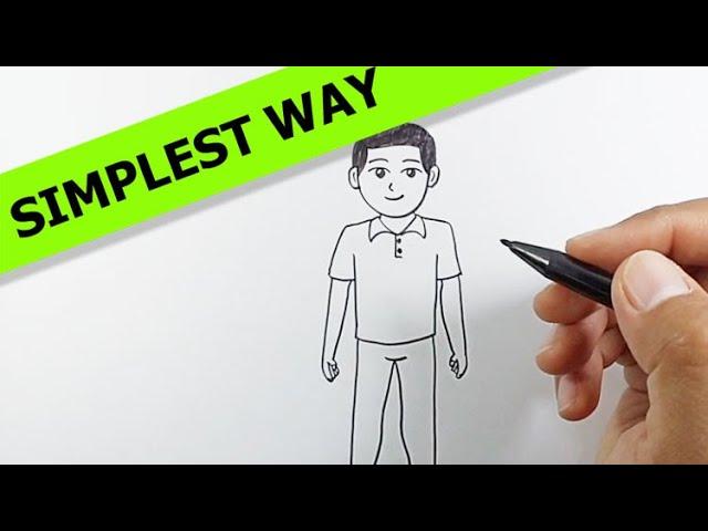 How to draw people | Simple Drawing Ideas | Man Drawing | Boy Drawing