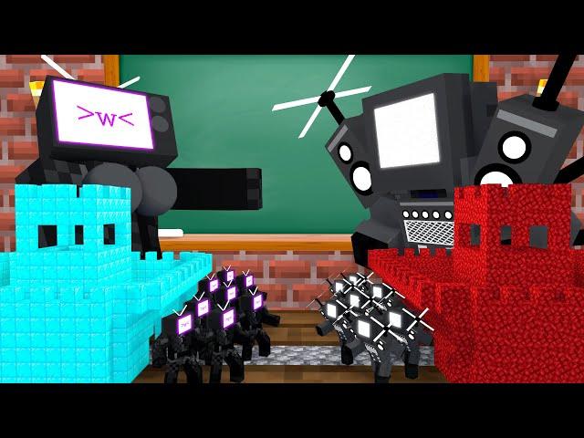 TVWOMAN vs TVMAN ARMY TINY APOCALYPSE - Minecraft Animation