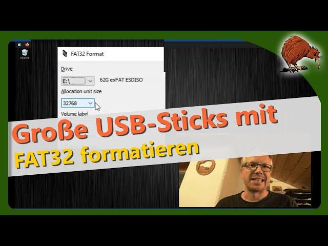 Windows: USB-Sticks und Festplatten größer als 32 GB mit FAT32 formatieren