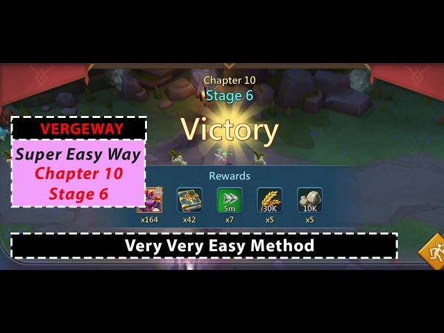 Super Easy Vergeway Chapter 10 Stage 6 Lords Mobile - Глава 10 Этап 6 Прохождение Испытание Грань