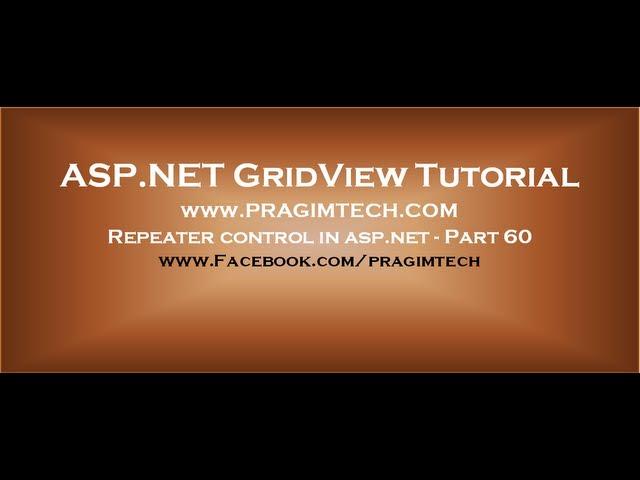 Repeater control in asp.net - Part 60