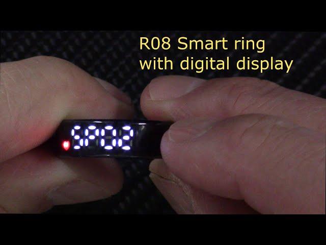 R08 Smart Ring review | Smart ring with display | Smart ring clock SPO2 HR | Budget smart ring