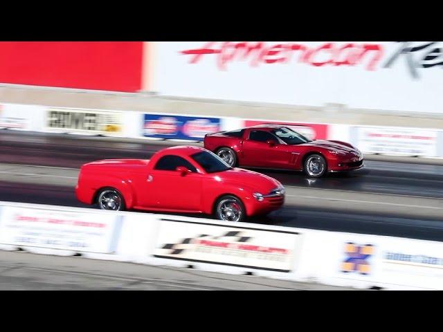 Chevy SSR Truck Vs. C6 Chevy Corvette Grand Sport | Drag Race