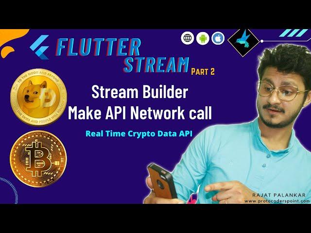 Flutter Streams - Dart Stream Real time Example - Fetch Crypto Currency price from API