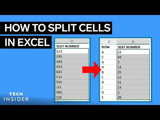 How To Split Excel Cells Into Columns