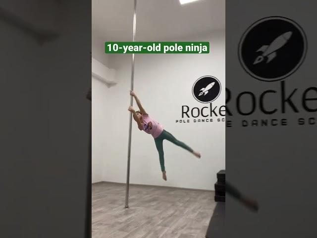 10-year-old pole ninja Inna Boyko #gymnastics #shorts #polesport #kidsdance #girlpower #poledance