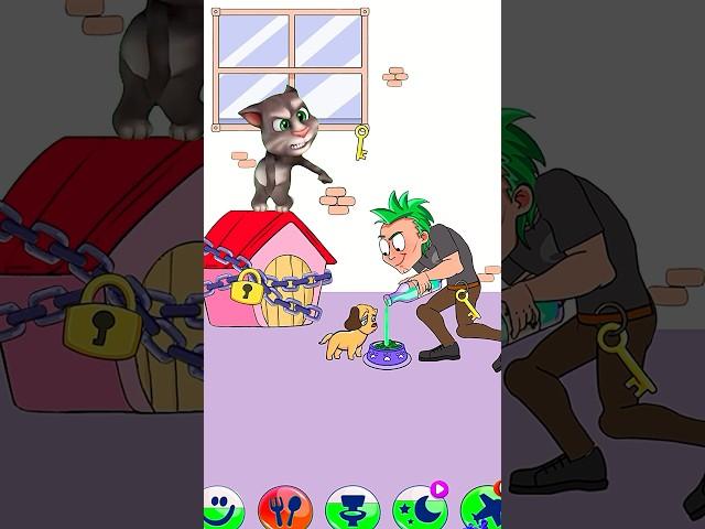 tom called puppy’s dad  my talking tom #funny #mytom2 #mytalkingtom2 #memes #viralshorts