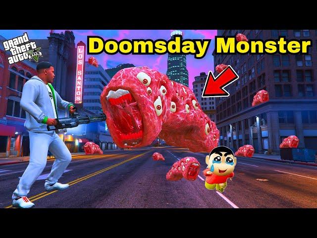 Shinchan and Franklin Try to Escape DOOMSDAY MONSTER in GTA 5