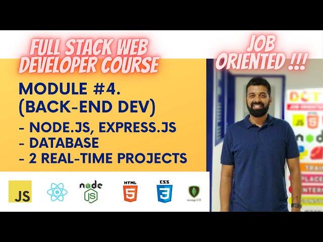 Full Stack Course - Module 4 - Backend Development - DCT Academy