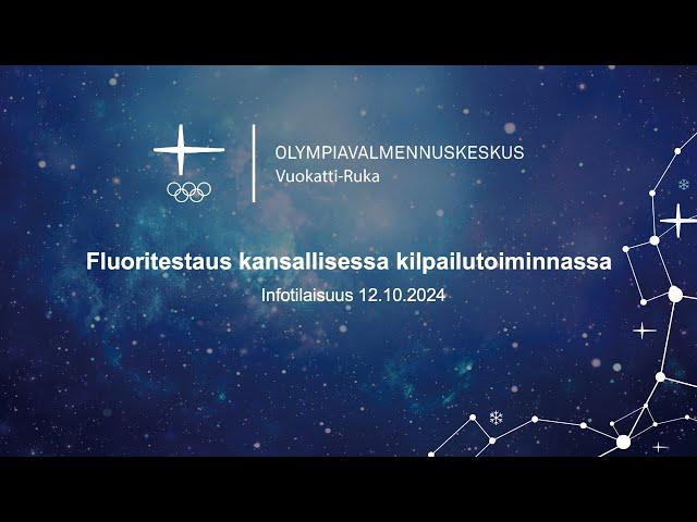 Fluoritestaus kansallisessa kilpailutoiminnassa -infotilaisuus