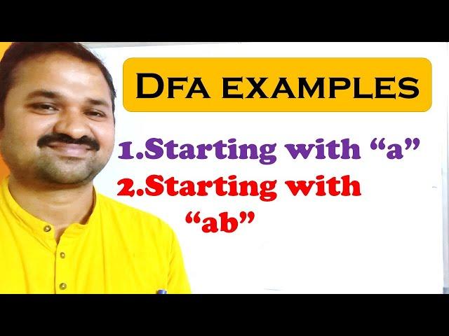 DFA Examples 1 & 2 || Set of all strings Begins with "a" || Starts with "ab" || FLAT||TOC