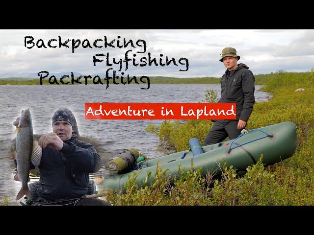 Adventure in Lapland: Packraft hiking and fishing trip to backcountry lakes.