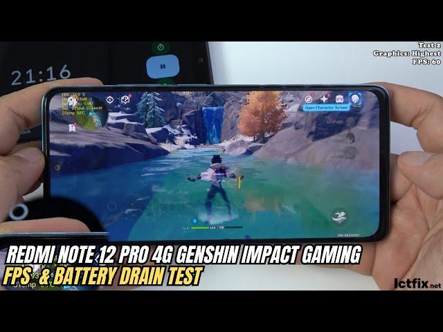 Xiaomi Redmi Note 12 Pro 4G Genshin Impact Gaming test |  Snapdragon 732G, 120Hz Display