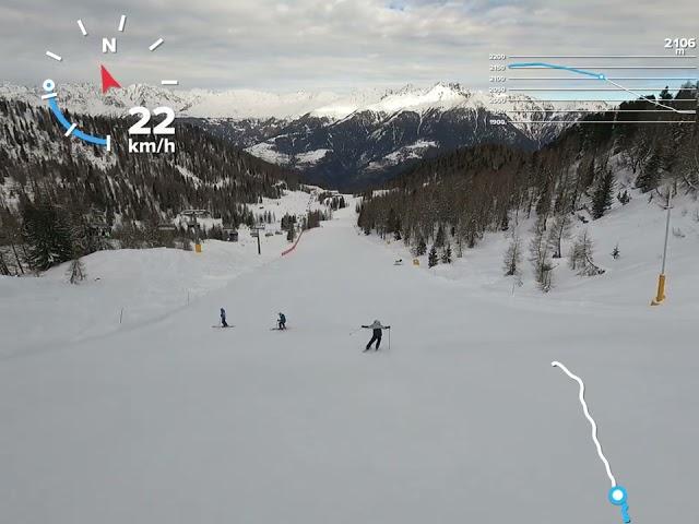 Madonna di Campiglio ski area, Marilleva, black ski run 34, Little grizlzy nera piste.