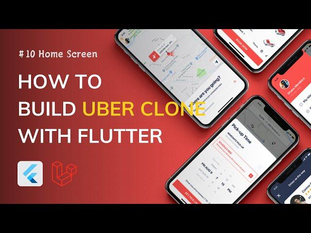 #10 Home Screen UI - How to build Uber App with Flutter (Full project)