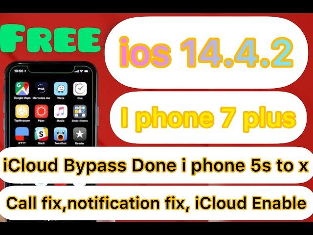 iOS 14.4.2-iphone 7 plus New MEID  iCloud Bypass Notification Fix icloud Enable 5s to x Full Windows