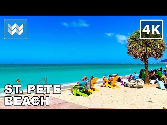 [4K] St Pete Beach, Florida #1 BEST BEACH in the U.S. in 2021 | Walking Tour & Vacation Travel Guide