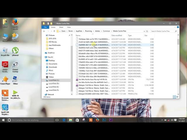 How to delete Adobe Media Cache Files