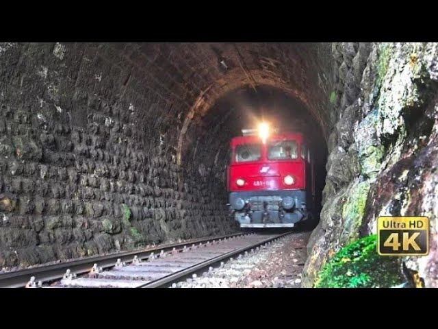 Old and rusty rail tunnels in Serbia - Trains in tunnels [4K]