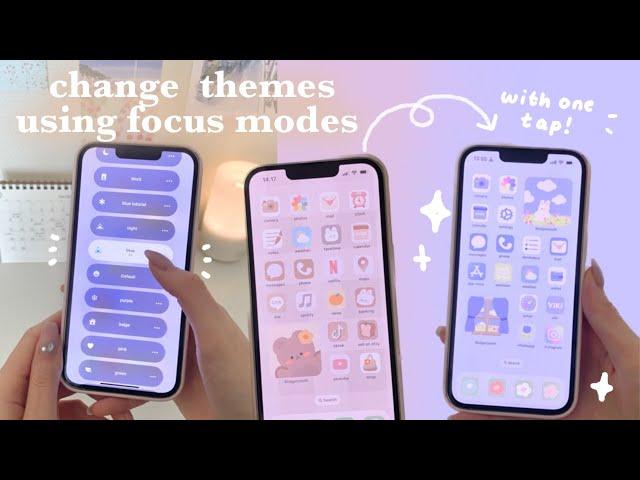 how to switch iPhone themes using focus modes | iOS 16 homescreen tutorial