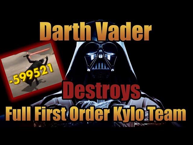 Darth Vader Blows up a Full FO Team! - SWGoH