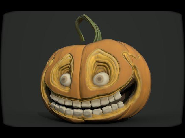 Baking Texture maps in Marmoset Toolbag3 - Jack O Lantern Part -8