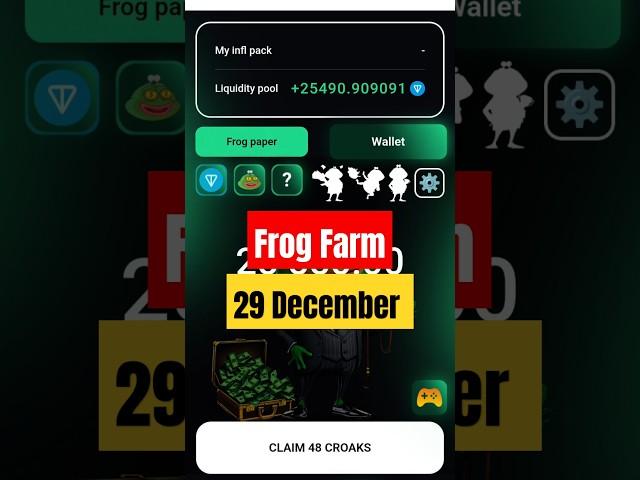 Frog Farm Daily Cipher Code 29 December 2024 | Frog Farm Daily Cipher Today | #shorts