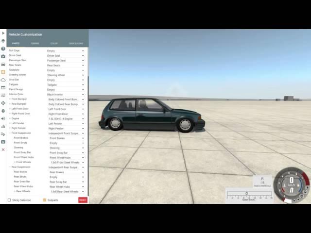 Как занизить авто в BeamNG.