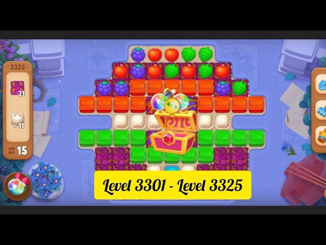 Gardenscapes ( Level 3301 - Level 3325 ) - All Puzzles - Gameplay PART - 188