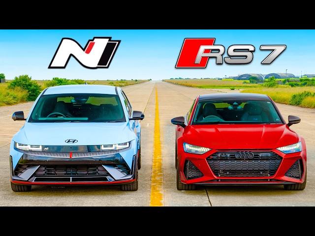 Audi RS7 Performance v IONIQ 5 N: DRAG RACE